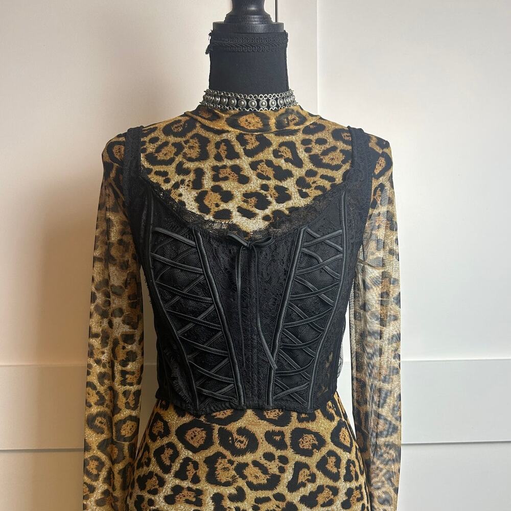 Y2K Victoria’s Secret Eyelash Lace Square Neck Corset Bustier Top Going Out